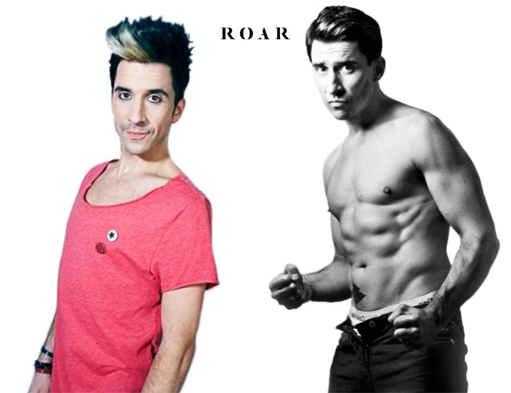 Russell Kane before and after his male body transformation with ROAR Fitness London personal training